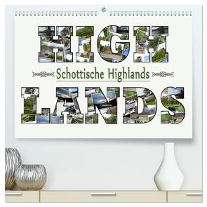 Schottische Highlands (hochwertiger Premium Wandkalender 2024 DIN A2 quer), Kunstdruck in Hochglanz von Schwarz,  Sylvia