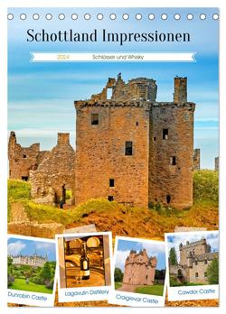 Schottland Impressionen – Schlösser und Whisky (Tischkalender 2024 DIN A5 hoch), CALVENDO Monatskalender von Schwarze,  Nina