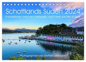 Schottlands Süden 2024. Impressionen zwischen Edinburgh, Loch Ness und Isle of Skye (Tischkalender 2024 DIN A5 quer), CALVENDO Monatskalender von Lehmann,  Steffani