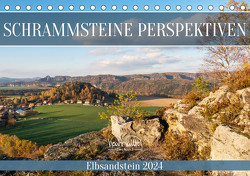 Schrammsteine Perspektiven – Elbsandstein (Tischkalender 2024 DIN A5 quer), CALVENDO Monatskalender von Walther,  Kevin