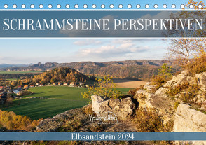 Schrammsteine Perspektiven – Elbsandstein (Tischkalender 2024 DIN A5 quer) von Walther,  Kevin