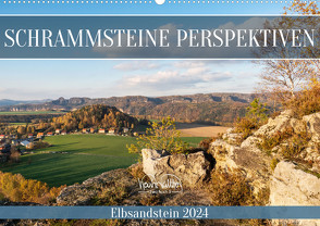 Schrammsteine Perspektiven – Elbsandstein (Wandkalender 2024 DIN A2 quer), CALVENDO Monatskalender von Walther,  Kevin