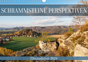 Schrammsteine Perspektiven – Elbsandstein (Wandkalender 2024 DIN A3 quer), CALVENDO Monatskalender von Walther,  Kevin