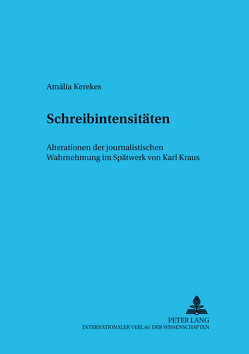 Schreibintensitäten von Kerekes,  Amália