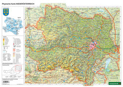 Schreibtischunterlage DUO, Schulhandkarte Niederösterreich 1:450.000