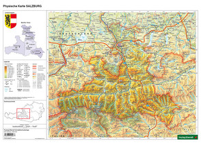 Schreibtischunterlage DUO, Schulhandkarte Salzburg 1:400.000