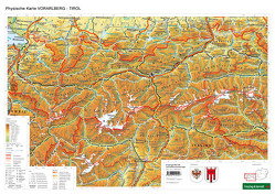 Schreibtischunterlage DUO, Schulhandkarte Tirol – Vorarlberg 1:450.000