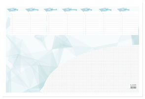 Schreibunterlage mit Wochenplan 59,5×40 cm