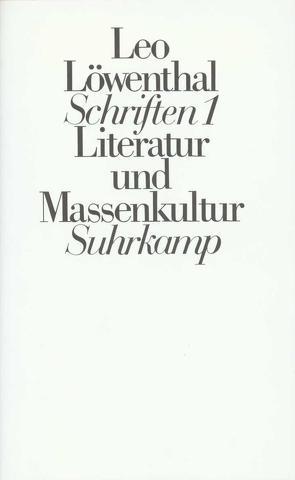 Schriften. 5 Bände von Dubiel,  Helmut, Löwenthal,  Leo