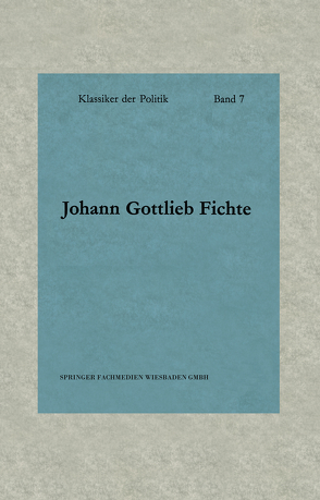 Schriften zur Revolution von Fichte,  Johann Gottlieb