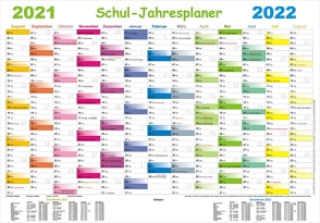 Schul-Jahresplaner 2021/2022 von Momm,  Helga