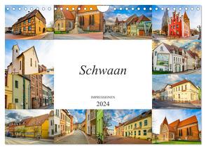 Schwaan Impressionen (Wandkalender 2024 DIN A4 quer), CALVENDO Monatskalender von Meutzner,  Dirk