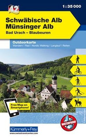 Schwäbische Alb – Münsinger Alb Nr. 42 Outdoorkarte Deutschland 1:35 000