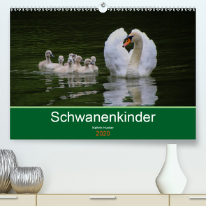 Schwanenkinder (Premium, hochwertiger DIN A2 Wandkalender 2020, Kunstdruck in Hochglanz) von Hueber,  Kathrin