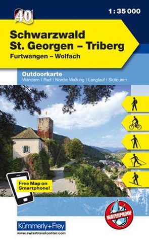 Schwarzwald – St. Georgen – Triberg Nr. 40 Outdoorkarte Deutschland 1:35 000