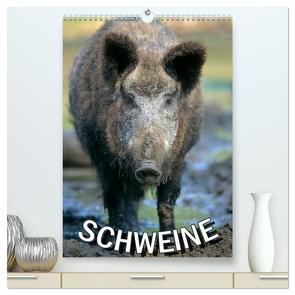 Schweine 2024 (hochwertiger Premium Wandkalender 2024 DIN A2 hoch), Kunstdruck in Hochglanz