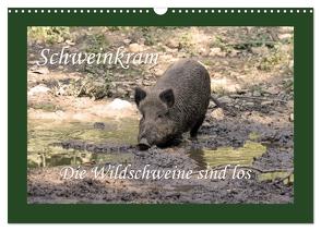 Schweinkram – Die Wildschweine sind los (Wandkalender 2024 DIN A3 quer), CALVENDO Monatskalender von Lindert-Rottke,  Antje