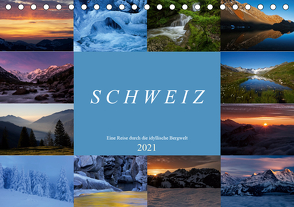 Schweiz – Eine Reise durch die idyllische Bergwelt (Tischkalender 2021 DIN A5 quer) von Schaenzer,  Sandra