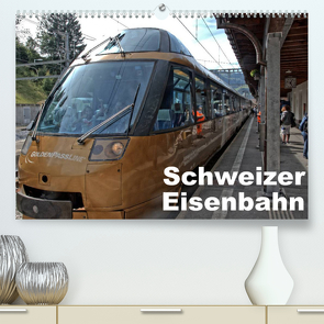 Schweizer Eisenbahn (Premium, hochwertiger DIN A2 Wandkalender 2022, Kunstdruck in Hochglanz) von J. Strutz,  Rudolf