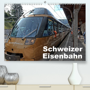 Schweizer Eisenbahn (Premium, hochwertiger DIN A2 Wandkalender 2023, Kunstdruck in Hochglanz) von J. Strutz,  Rudolf