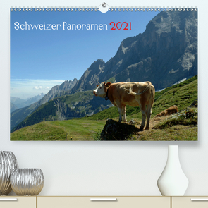 Schweizer Panoramen (Premium, hochwertiger DIN A2 Wandkalender 2021, Kunstdruck in Hochglanz) von NK