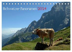 Schweizer Panoramen (Tischkalender 2024 DIN A5 quer), CALVENDO Monatskalender von NK,  NK