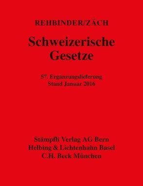 Schweizerische Gesetze von Rehbinder,  Manfred, Zäch,  Roger