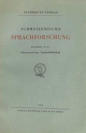 Schweizerische Sprachforschung