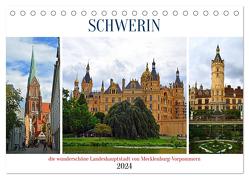 SCHWERIN, die wunderschöne Landeshauptstadt von Mecklenburg-Vorpommern (Tischkalender 2024 DIN A5 quer), CALVENDO Monatskalender von Senff,  Ulrich