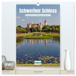 Schweriner Schloss – Impressionen aus Mecklenburg-Vorpommern (hochwertiger Premium Wandkalender 2024 DIN A2 hoch), Kunstdruck in Hochglanz von Felix,  Holger