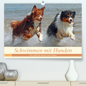 Schwimmen mit Hunden – Ein Spaß für Mensch und Hund (Premium, hochwertiger DIN A2 Wandkalender 2021, Kunstdruck in Hochglanz) von Chawera