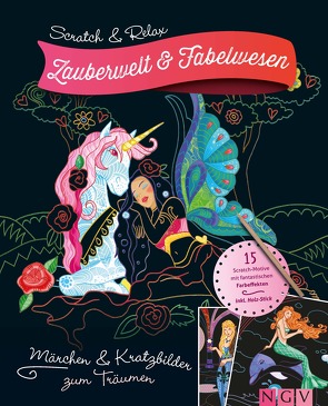 Zauberwelt & Fabelwesen – Kratzbuch mit Bambus-Stick von Junge,  Tobias Rafael, Metzen,  Isabelle, Weikenmeier,  Katja