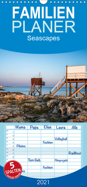 Seascapes – Familienplaner hoch (Wandkalender 2021 , 21 cm x 45 cm, hoch) von Eckmiller,  Martin