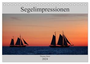 Segelimpressionen (Tischkalender 2024 DIN A5 quer), CALVENDO Monatskalender von Deter,  Thomas