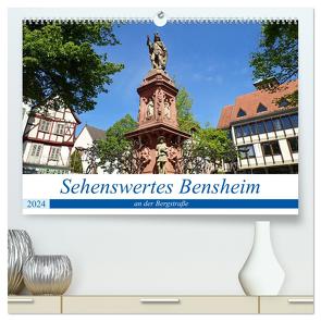 Sehenswertes Bensheim an der Bergstraße (hochwertiger Premium Wandkalender 2024 DIN A2 quer), Kunstdruck in Hochglanz von Andersen,  Ilona