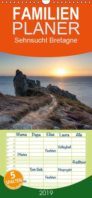 Sehnsucht Bretagne – Familienplaner hoch (Wandkalender 2019 , 21 cm x 45 cm, hoch) von Leicht,  Bernd