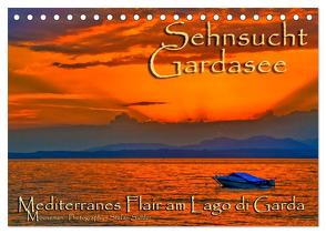 Sehnsucht Gardasee – Mediterranes Flair am Lago di Garda (Tischkalender 2024 DIN A5 quer), CALVENDO Monatskalender von Sattler,  Stefan