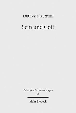 Sein und Gott von Puntel,  Lorenz B.