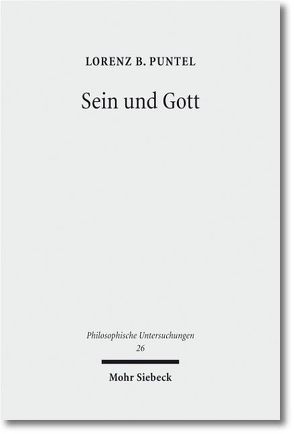 Sein und Gott von Puntel,  Lorenz B.