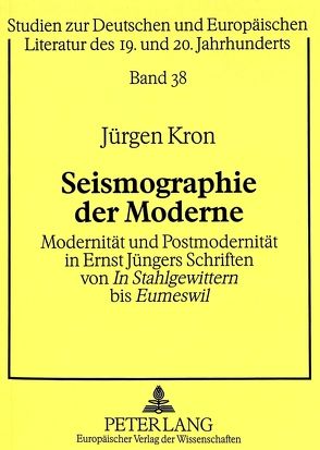 Seismographie der Moderne von Kron,  Jürgen