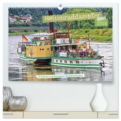 Seitenraddampfer – In Sachsen von Königstein bis Bad Schandau (hochwertiger Premium Wandkalender 2024 DIN A2 quer), Kunstdruck in Hochglanz von Felix,  Holger