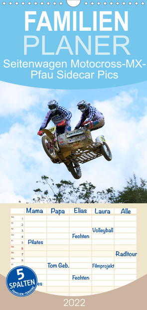 Familienplaner Seitenwagen Moto Cross-MX-Pfau Sidecar Cross pics (Wandkalender 2022 , 21 cm x 45 cm, hoch) von MX-Pfau