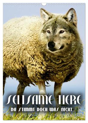 Seltsame Tiere – da stimmt doch was nicht… (Wandkalender 2024 DIN A3 hoch), CALVENDO Monatskalender von Bleicher,  Renate