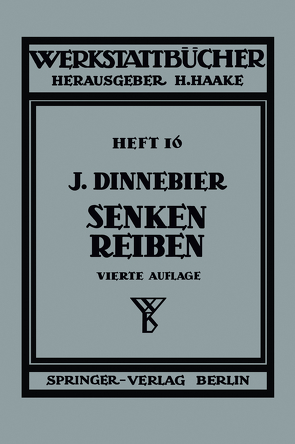 Senken und Reiben von Dinnebier,  J., Schallbroch,  H.