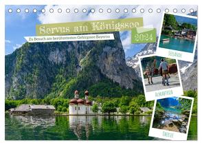 Servus am Königssee – Zu Besuch am bekanntesten Gebirgssee Bayerns (Tischkalender 2024 DIN A5 quer), CALVENDO Monatskalender von Wilczek,  Dieter