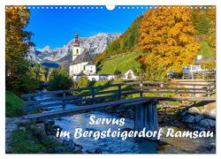 Servus im Bergsteigerdorf Ramsau (Wandkalender 2024 DIN A3 quer), CALVENDO Monatskalender von Wilczek,  Dieter