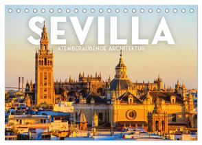 Sevilla – Atemberaubende Architektur (Tischkalender 2024 DIN A5 quer), CALVENDO Monatskalender von SF,  SF