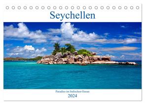 Seychellen – Paradies im Indischen Ozean (Tischkalender 2024 DIN A5 quer), CALVENDO Monatskalender von Amler,  Thomas