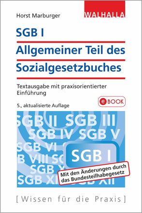 SGB I – Allgemeiner Teil des Sozialgesetzbuches von Marburger,  Horst