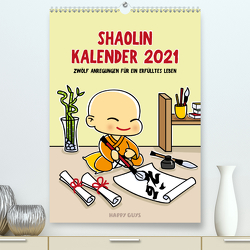 Shaolin Kalender 2021 (Premium, hochwertiger DIN A2 Wandkalender 2021, Kunstdruck in Hochglanz) von Nemeth (Illustrationen) Bernhard Moestl (Texte),  Irene